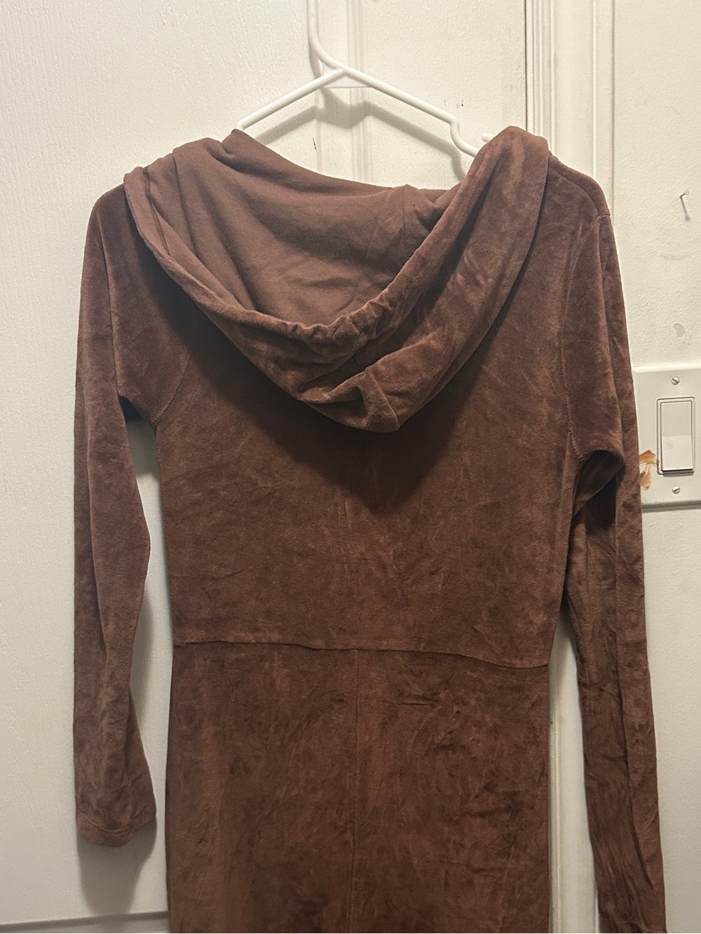 velour iets frans flare leg hooded jumpsuit - Picture 4 of 4